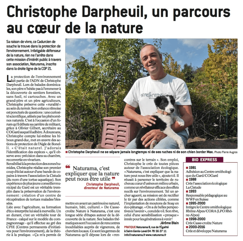 Christophe Darpheuil, un parcours au coeur de la nature