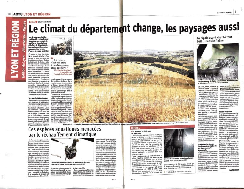 Le climat du département du Rhône change, les paysages aussi